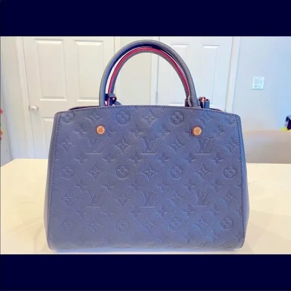 Louis Vuitton Montaigne Empreinte MM Marine Rouge - Picture 3 of 8